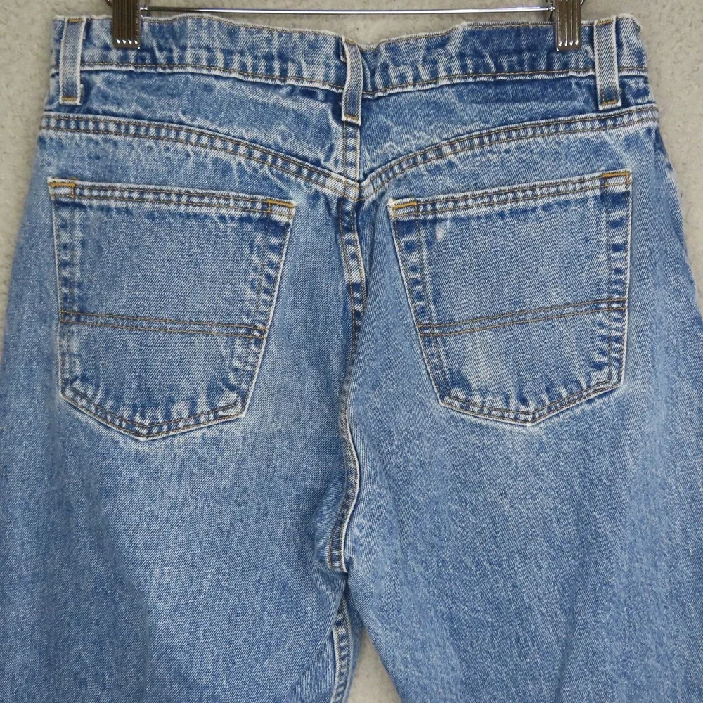 Vintage Polo Ralph Lauren USA Flag Relaxed Jeans 32x34 Light Wash 90s Y2K - Picture 4 of 12